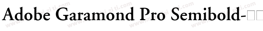 Adobe Garamond Pro Semibold字体转换